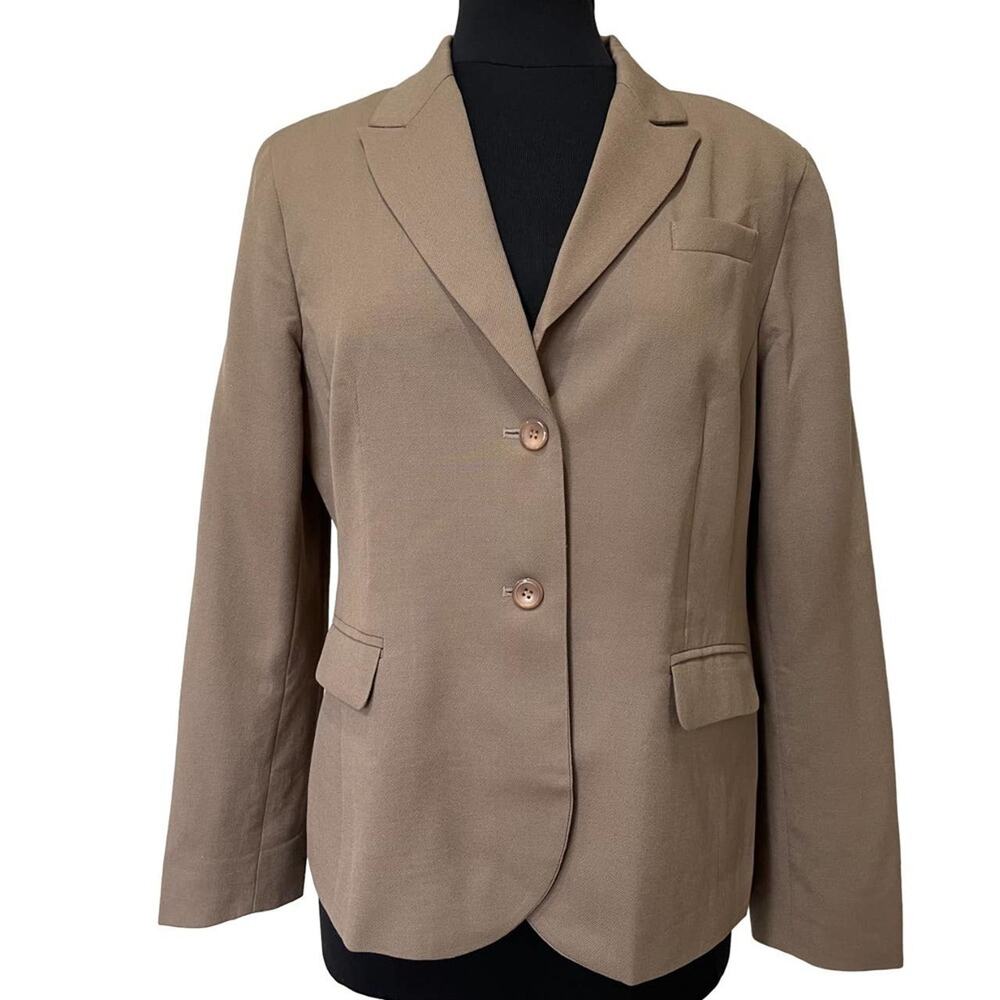 Pendleton Two Button Blazer Jacket Brown Tan Size… - image 1